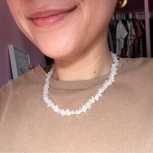 Elegant Pink Quartz Necklace